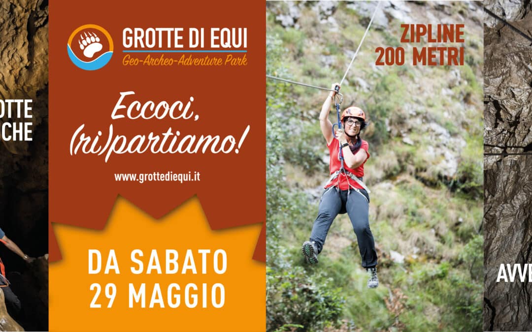 Il Geo-Archeo-Adventure Park delle Grotte di Equi inizia la Stagione!