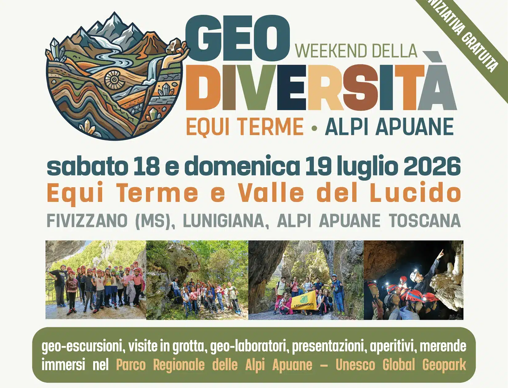 Weekend della geodiversità Equi Terme 18-19 luglio 2026